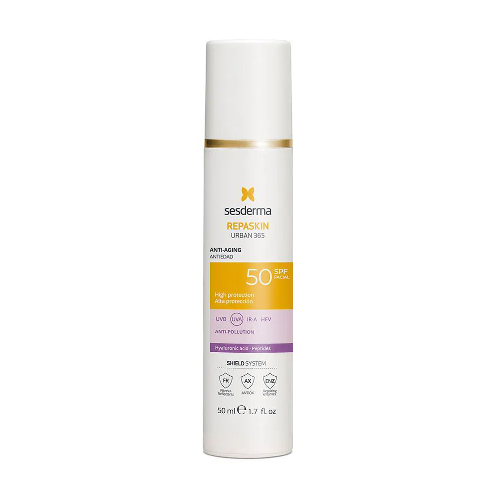 Антивіковий сонцезахисний крем для обличчя Sesderma Repaskin Urban 365 Anti-Aging, SPF 50, 50 мл